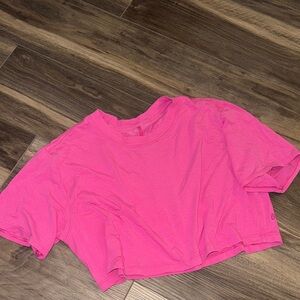 Lulu lemon Pink Cropped Tee